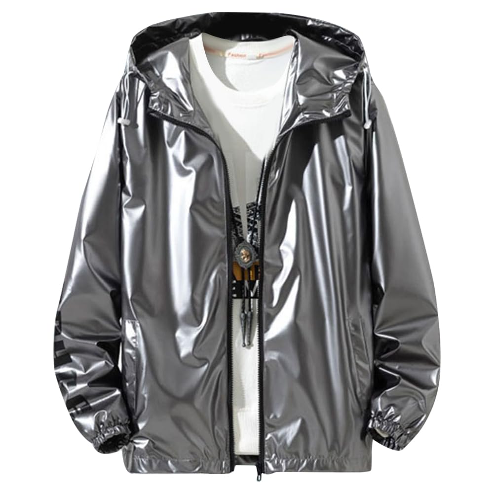 Amazon.co.jp: ウインドブレーカー レディース 反射 光沢 上着